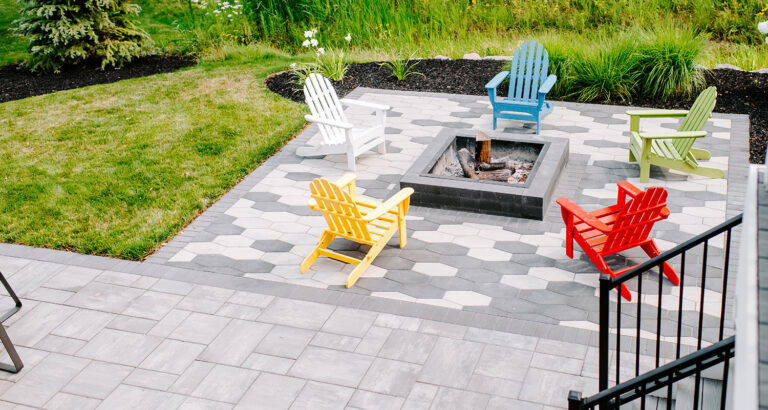 fire pit and patio