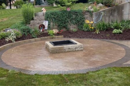 Firepit built by Torchwood Landscaping